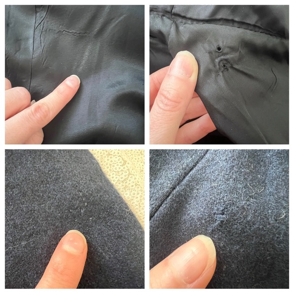 Vintage Long Dark Blue Wool Hooded Cape Cloak - cosplay Victorian or hobbit - Picture 14 of 17